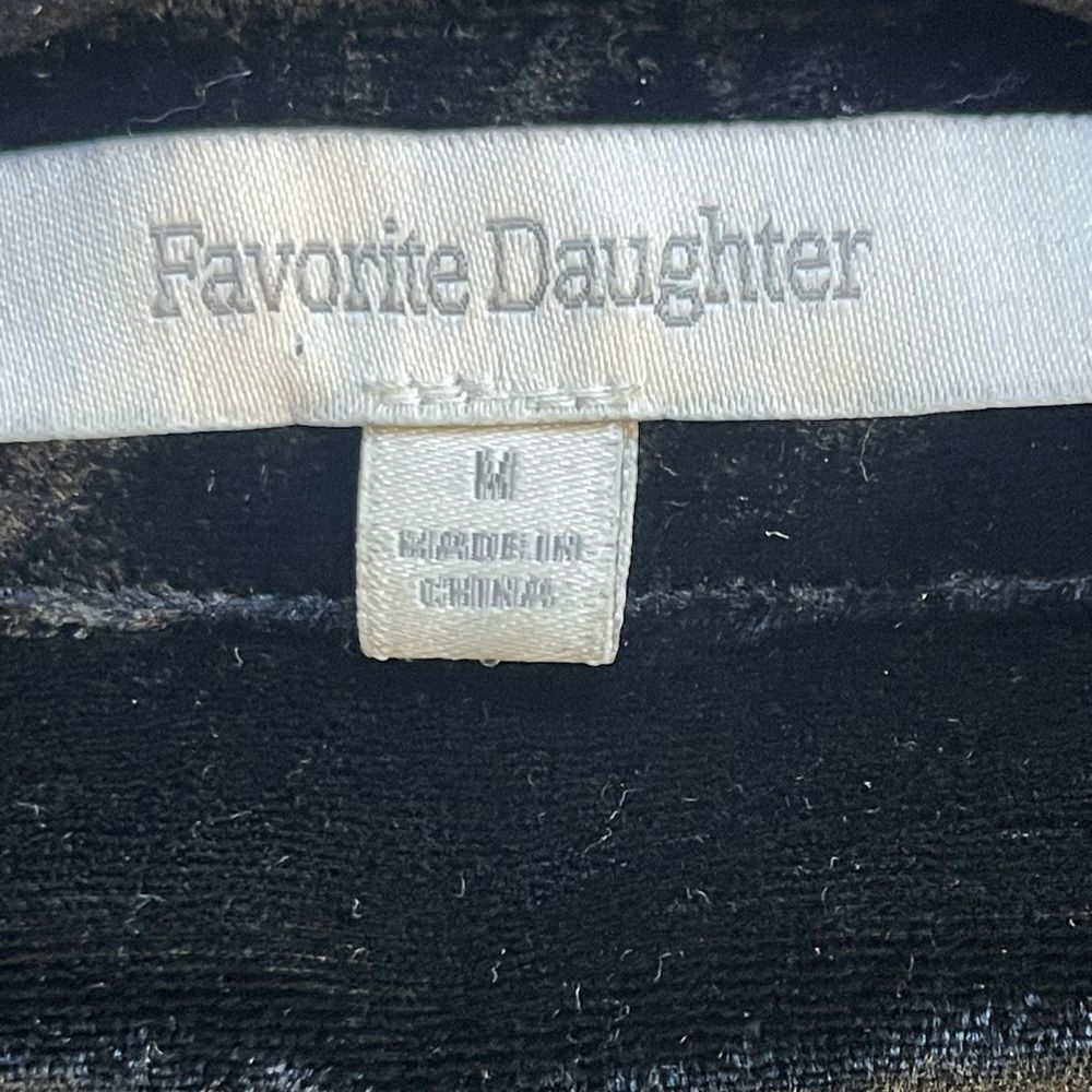 Favorite Daughter Anthropologie Black Velvet Ex-boyfriend button down shirt - Picture 7 of 8